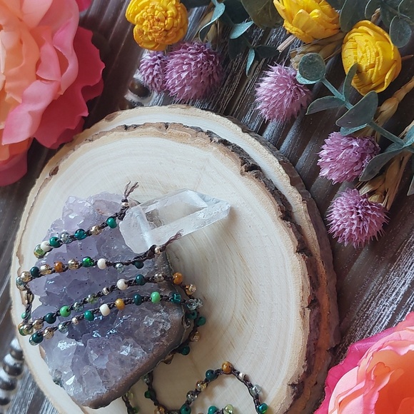 Quartz Crystal Necklace, Artisan Jewelry by Rust Belt Raised, Quartz Cry… - Picture 5 of 16